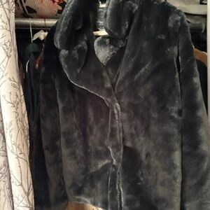 Jou Jou Women's Teddy Jacket - Dark Gray